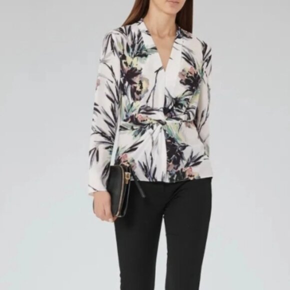 Riess Maria Twist Front Floral Blouse – Size US 4 / UK 8 - Picture 1 of 9